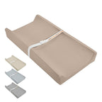 Baby Diaper Changing Pad, PU Compressed Waterproof Portable Wipeable Diaper Mat for for Travel, Fits Dressers & Tables (Khaki)