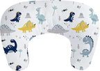 Little Grape Land New Nursing Pillow for Breastfeeding, Larger Breast Feeding Pillow and Positioner with Removable Cover for More Support, Tummy Time and Bottle Feeding Support Pillow, Dinosaur