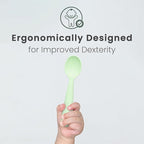 Miniware Silicone Baby Spoon for Training - BPA Free Baby Utensils - Baby Spoons Self Feeding 6 Months | 100% Food Grade Silicone - Modern & Dishwasher Safe Toddler Spoons (Grey & Key Lime)