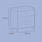 Storkcraft California 3-Drawer Chest with Removable Changing Topper (Olive with Driftwood) – GREENGUARD Gold Certified, Interlocking Drawer System, Pre-Installed Tracks, Easy Assembly