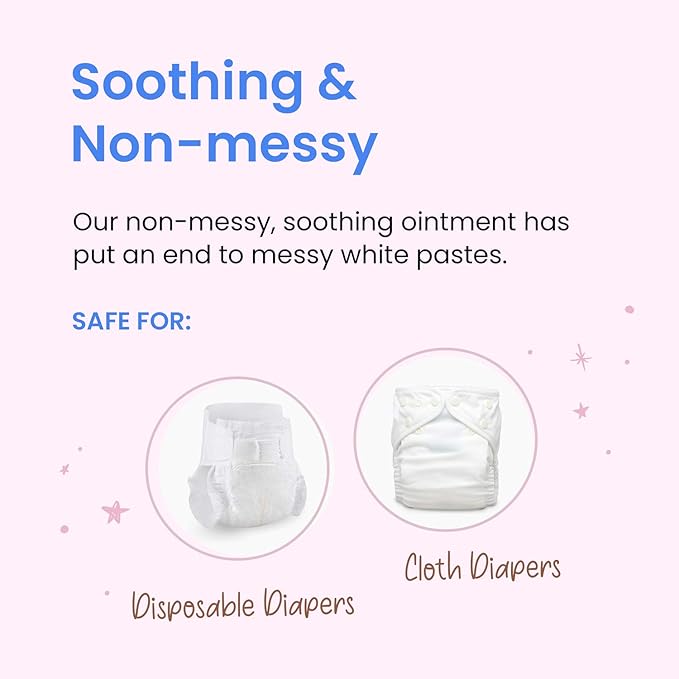 Grandma El’s Diaper Rash Ointment – Gentle Protection & Relief for Baby’s Delicate Skin – Pediatrician-Approved Moisturizing Barrier – Safe for Cloth & Disposable Diapers – 2oz, 2-Pack