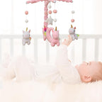 Baby Crib Mobile - Unicorn Crib Mobile for Girls with 25 Inches Mobile Arm and 35 Lullabies Musical Box, 3 Modes Digital, Volume Control, Essential Gift for Infant Bedroom Hanging Decor