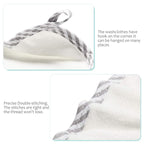 HIPHOP PANDA Baby Washcloths, Rayon Made from Bamboo - 2 Layer Ultra Soft Absorbent Newborn Bath Face Towel - Reusable Baby Wipes for Delicate Skin - Gray Stripe, 6 Pack