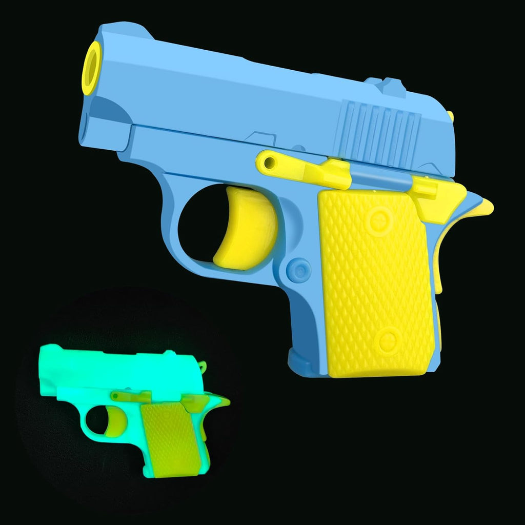 Fidget Gun Toy 3D Printing Fidget Pistol Toys 1911 Glow in Dark Gun Toy Pístol Fidget Toys Fidget Gun Sensory Toys Adults Stress Relief Pistol Toy for Kids and Adults Gift