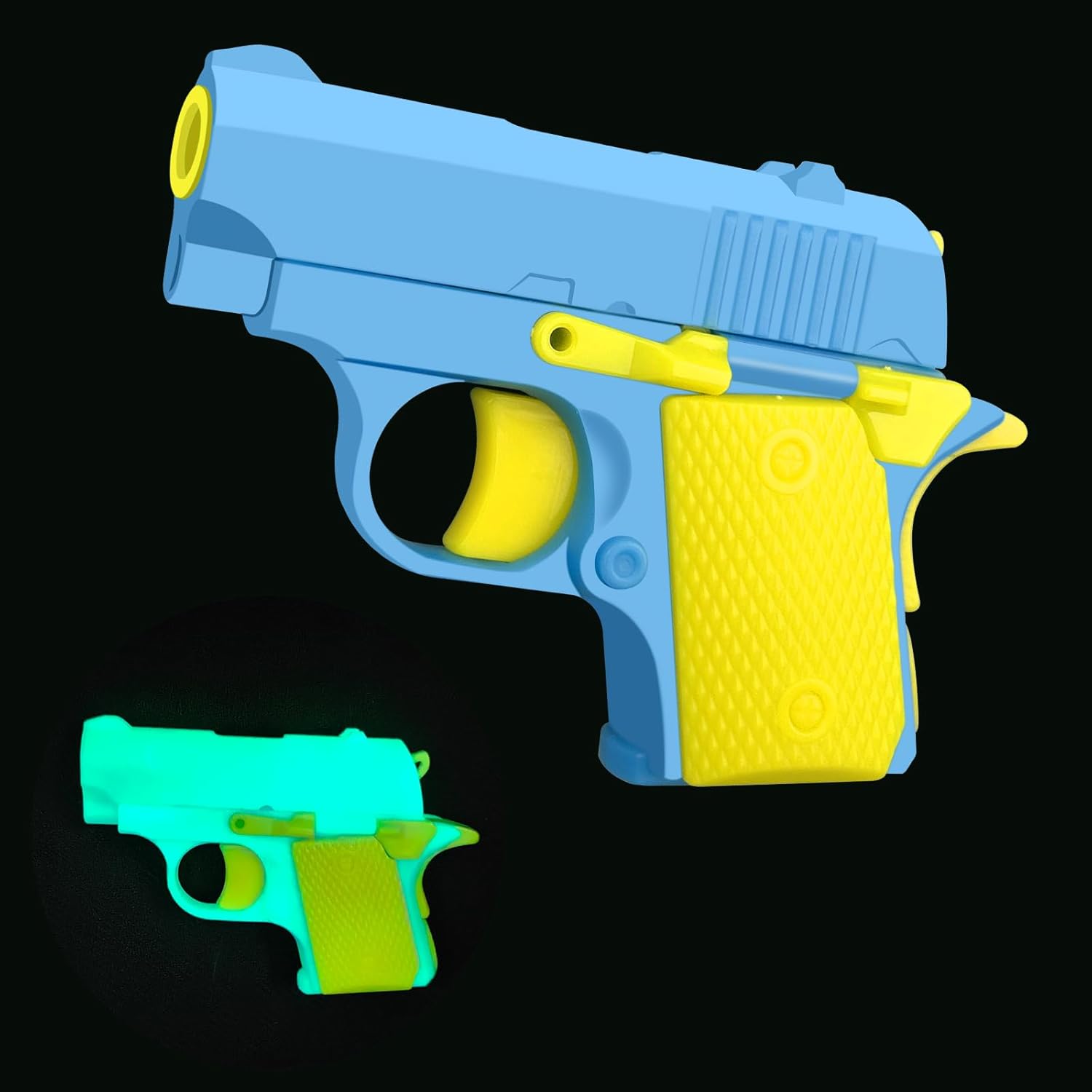 Fidget Gun Toy 3D Printing Fidget Pistol Toys 1911 Glow in Dark Gun Toy Pístol Fidget Toys Fidget Gun Sensory Toys Adults Stress Relief Pistol Toy for Kids and Adults Gift