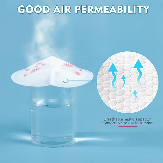 Disposable Nursing Pads, Ultra-Thin Breastfeeding Pads, Nipple Pads for Breastfeeding, Fit Fast Suction, Nursing Essentials (Round-200)