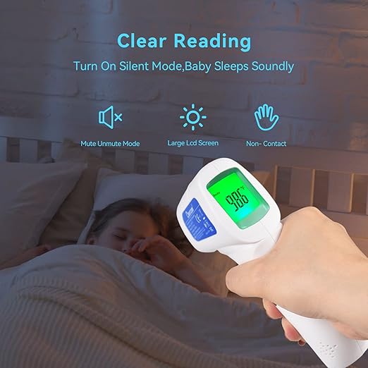 Berrcom Digital Non Contact Infrared Forehead Thermometer Contactless Thermometer 3 in 1 for Kids Infant Adult Fever Check Thermometer Temperature Gun for Baby