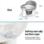 Baby Bath Seat for Babies 6 Months & up, Soft Cushion, Non-Slip Baby Bath Seat, Safe & Comfortable Baby Bath Support, for Bathtub/Living Room/Shower Room (Grey)