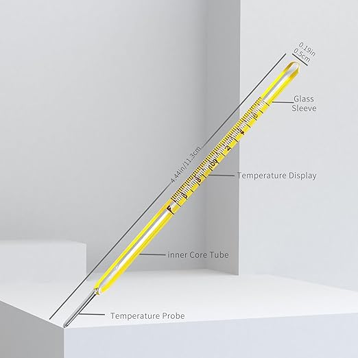 ℃&℉ Oral Thermometer for Adults and Kids 2PCS - Glass Basal Body Thermometer - Rectal Body Thermometer for Baby - Non Digital Infrared Thermometer - Accurate Easy Reading by AiBi TECH
