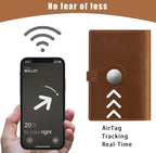 Jack&Chris Genuine Leather Passport Holder For Travel, RFID Blocking Handmade Passport Holder with Card Case Organized & Safe, Quality Travel Essentials for Women and Men for Gifting, Brown