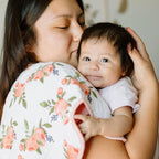 Muslin Burp Cloth with Watercolor Roses - New LU
