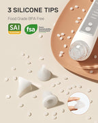 HEYVALUE Nasal Aspirator for Baby, Electric Baby Nose Sucker, Automatic Nose Cleaner with 3 Silicone Tips, Adjustable Suction Level and Music Soothing Function