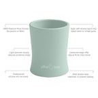 otterlove Silicone Baby & Toddler Training Cup - Pediatric OT Approved - 100% Platinum Pure LFGB Silicone - Unbreakable - Plastic Free - Tiny Cup Perfect for Baby Led Weaning (2 Pack - Sage + Sand)