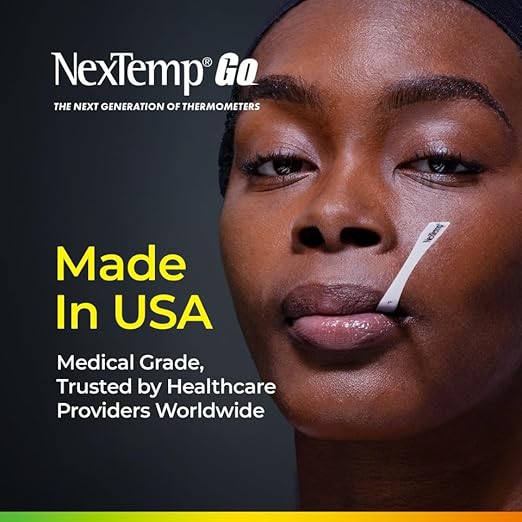 NexTemp® Go - Ready When You are - Single-Use Disposable Thermometers - Results in Seconds, for Work, Home, & Travel (12-Pack (Celsius))