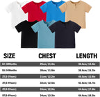 OPAWO Toddler Boy Shirts 3 Pack, V-Neck Short Sleeve Toddler Tshirts, Blank Baby Tee Shirts Summer Tops 12 Months-5T