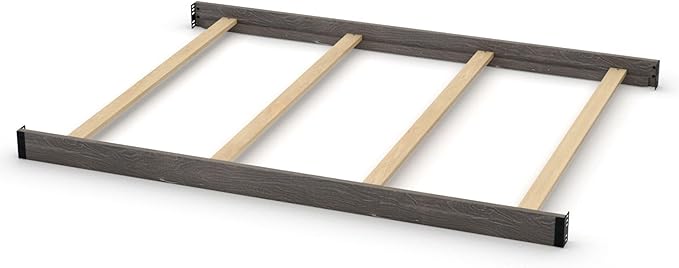 Full-Size Conversion Kit Bed Rails Compatible with Delta Children Convertible Cribs - Solid Wood Rail #0050 - Toddler & Adult Bed Rail for Full-Size Beds - Baby Furniture (Rustic Grey - 084)
