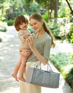 Baby Diaper Caddy with Adjustable Shoulder Strap – Multi-Functional Organizer Diaper Bag Gift for Newborn Essentials, Baby Registry must-have, Wipes & Changing Needs with Straps for Stroller