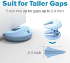 Door Pinch Guard and Stopper, Durable Silicone Finger Pinch Guard, Prevents Injuries, Slamming Doors, Kids Safety, 2 Packs Blue Upgraded