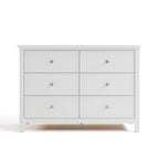 Graco Sasha 6 Drawer Dresser (White) – GREENGUARD Gold Certified, Wood Storage for Nursery or Kids’ Room, Safe Interlocking Drawer System & Easy Assembly with Pre-Installed Tracks