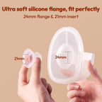 NCVI Wearable Breast Pump 8111, Hands Free Breastfeeding Pump, Wireless Portable Milk Pump with Strong Suction, 4 Modes & 9 Levels, Ultra-Quiet Discreet Pump, 21/24mm Flanges, 2 Pack (White)