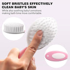 Baby Grooming Set，Baby Health Care Set Baby Brush Soft Bristles 3 Piece Baby Care Set Baby Hair Brush and Comb Set Baby Hair Brush Baby Comb Silicone Baby Cradle Cap Brush Set