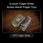 Magnetic Metal Fidget Toys - Metal Push Card Fidget Slider Stress Relief Toy, Men’s EDC Toy Fidget Toy Haptic Coin, Office Desk Toys Gifts for Boyfriend and Father (CP-3)