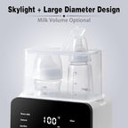 Double Bottle Warmer and Steri-lizer, 8-in-1 Fast Baby Milk Warmer with Timer for Breastmilk or Formula, Multifunctional Bottle Warmer with Food Heater Defro
