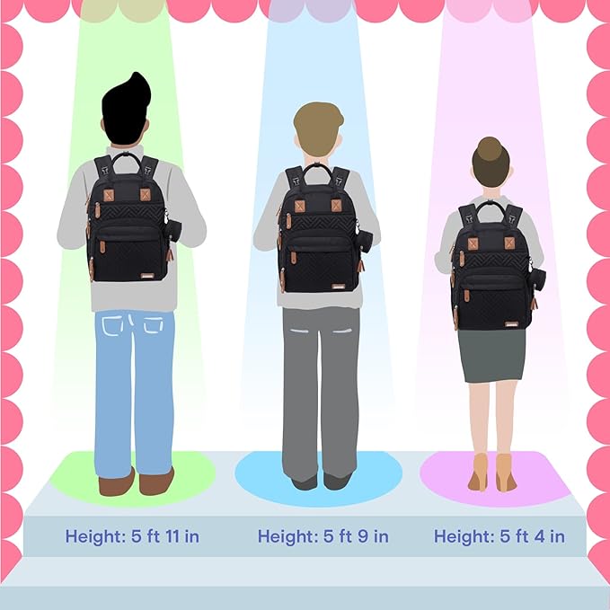 iniuniu Diaper Bag Backpack, 4 in 1 kit Large Unisex Baby Bags for Boys Girls, Waterproof Travel Back Pack with Diaper Pouch