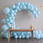 140pcs Makani Blue Round Balloons Different Sizes 18 12 10 5 Inch Latex Balloons for Arch Decoration Party Balloon Kit for Graduation Birthday Party Wedding Balloon Baby Shower Decoration