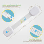 Cabinet Locks Baby Proofing No Drill, Door Locks for Kids Safety, Baby Safety Products Adjustable Strap Locks for Child & Toddlers, Drawer, Fridge, Oven Lock Child Safety 10 Pack with 3M Adhesives