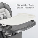 6 in 1 Convertible High Chairs for Babies and Toddlers,Portable High Chair with Dishwasher Tray and 4 Wheel,Booster Seat for Dining Table,Foldable Toddle and Baby Feeding Highchair (Gold-Grey)