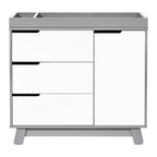 Babyletto Hudson 3-Drawer Changer Dresser with Removable Changing Tray in Grey and White, Greenguard Gold Certified
