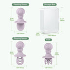 Haakaa Astronaut Beginner Silicone Cutlery Set – Toddler Spoons Self Feeding 6+Months, Baby Led Weaning Supplies, Easy Grip Toddler Utensils, Baby Feeding Essentials