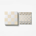 Classic – Art of Chess, Mirror – Beige & Silver Wooden Chess Set with Mirrored Acrylic Board – Stylish Coffee Table Game for Adults & Kids Ages 5+ – Multilingual Instructions Included