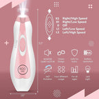 BİDO Baby Nail Trimmer File Electric-Safe Baby Nail Clippers,Manicure Kit for Newborn Toddler and Kids,12 Grinding Heads and LED Light, Pink or Blue (Pink)