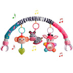 Baby Stroller Arch Toys, Crib Mobile for Infants Adjustable Bassinet Mobile with Universal Clamps, Activity Toy Bar for Bouncer Newborn Car Seat Stroller Sense Toy for Baby 0-12 Months