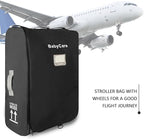 Stroller Travel Bag Compatible with UPPAbaby Vista, Vista V2, Cruz V2,Uppa-baby Bag With Wheels,Dual Handles,Luggage Tag for Airplane Flight Travel