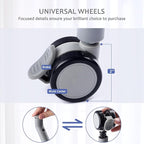 Baby Changing Table Portable Folding Diaper Changing Station with Wheels, Adjustable Height Mobile Nursery Organizer with Safety Belt and Large Storage Racks for Newborn Baby and Infant, Gray