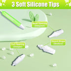 Baby Nasal Aspirator Nasal Congestion Relief with 25 Hygiene Filters 2 Silicone Tips with Nose Cleaning Tweezer, Green