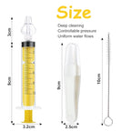 Baby Nasal Irrigator, 4PCS Nasal Syringe for Baby, Syringe Nasal Irrigator with Tweezers & Cleaning Brush, Baby Nasal Aspirator with Silicone Nasal Suction Tips Portable Baby Nasal Syringe