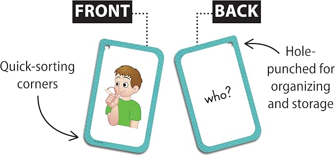 Teacher Created Resources Sign Language Flash Cards (EP62076), White Medium
