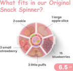 Kids' Rotating Snack Container Set – 2-Pack, Includes 1 Rotating Snack Container & 1 Round Sectioned Snack Box, BPA-Free, Dishwasher Safe, Perfect for Travel-Pink