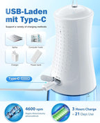 Electric Neti Pot Nasal Irrigation System – 300ml Cordless Sinus Rinse Machine for Adults & Kids, Nose Wash Bottle with 3 Tips for Nasal Care(Sky Blue)