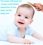 Baby Hair Brush &Silicone Baby Cradle Cap Brush Set, for Newborns & Toddlers-Natural Soft Goat Bristles-Ideal for Cradle Cap-Perfect Baby Registry Gift (Pink)