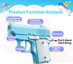 Fidget Toys Pistol, 3D Gravity Mini 1911 Fidget Pistol Toys,Fidget Sensory Toys,Stress Relief for Adults, Suitable for Relieving ADHD, Anxiety, Best Gift for Adults and Kids(Blue/White)
