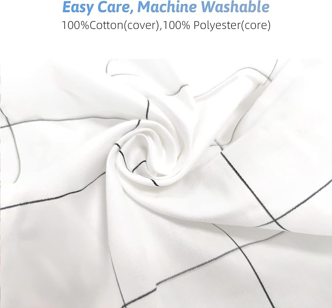 LAT Nursing Pillow - Ergonomic Bottle & Breastfeeding Pillow with 100% Cotton Removable Cover,Breast Feeding for Mom,(White Grid)