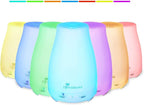 Diffuserlove 2 Pack 200ml Essential Oil Diffuser Ultrasonic Aromatherapy Diffuser with Waterless Auto Shut-Off Aroma Cool Mist Humidifiers with 6 Bottles of Natural Essential Oils /7 Color LED Lights