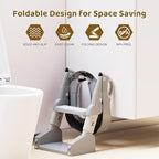 Potty Training Seat, 3-in-1 Toddler Toilet Seat with Step Stool Ladder, Splash Guard Anti-Slip Pad, Foldable Potty Chair with Soft Cushion for Toddler Kids Boys Girls