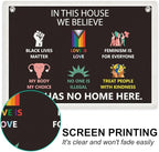 Pride Flag, Pride Banner, Love is Love Wall Decor, Feminist Gay Pride Lesbian LGBTQ Wall Hanging, Be Kind Banner Flag, Rainbow Wall Flag Home Living Room Decor, Banner for Room