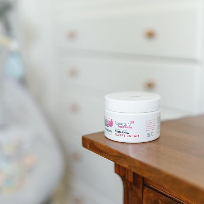 Organic Nappy Cream - Newborn Diaper Care - Gentle Care Diaper-Cream, Natural Moisturizer Zinc Oxide Ointment for Kids Sensitive Skin - Baby Rash (8.45fl oz)